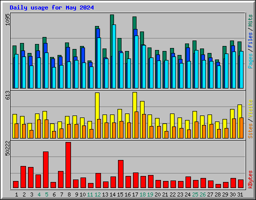 Daily usage for May 2024