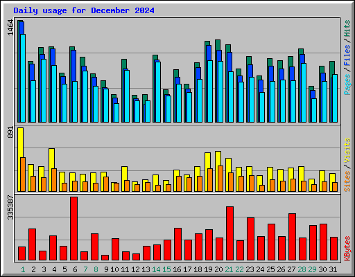 Daily usage for December 2024