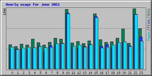 Hourly usage for June 2021
