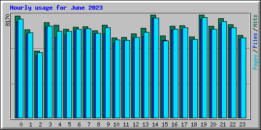 Hourly usage for June 2023